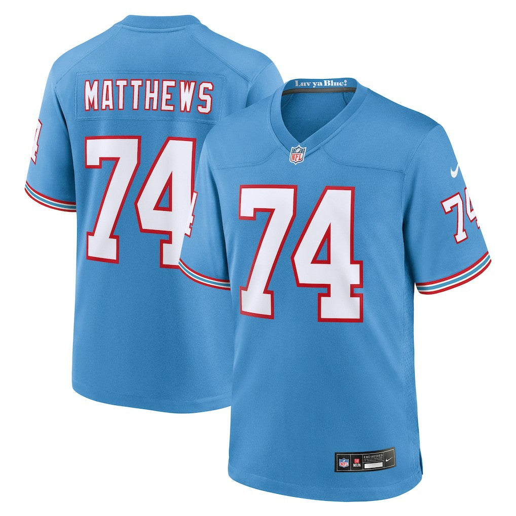 Bruce Matthews Tennessee Titans Retired Player Alternate Game Jersey Light Blue | Nike for Sale
