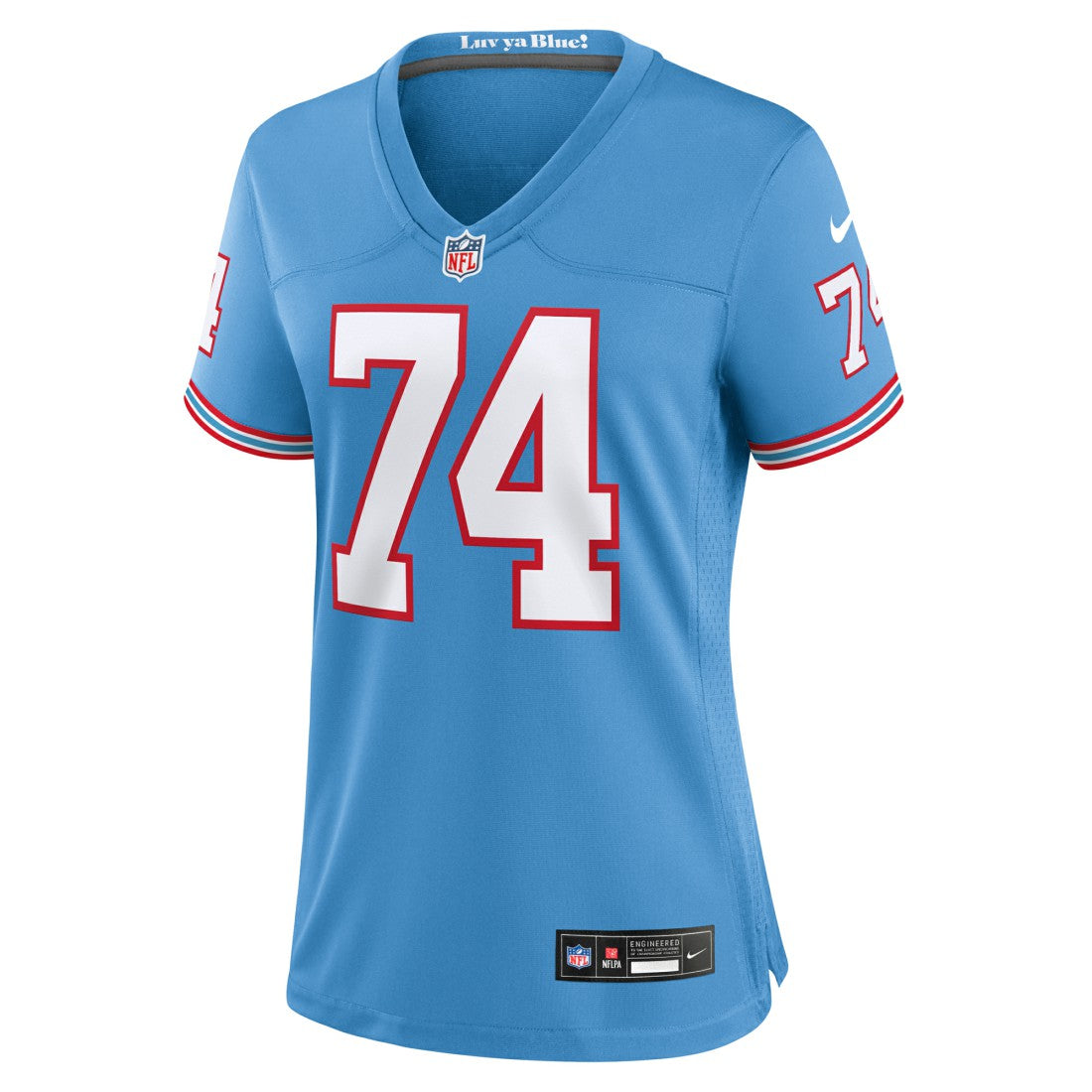 Bruce Matthews Tennessee Titans Women's Oilers Throwback Retired Player Game Jersey Light Blue | Nike for Sale
