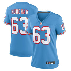 Mike Munchak Tennessee Titans Women's Oilers Throwback Retired Player Game Jersey Light Blue | Nike for Sale