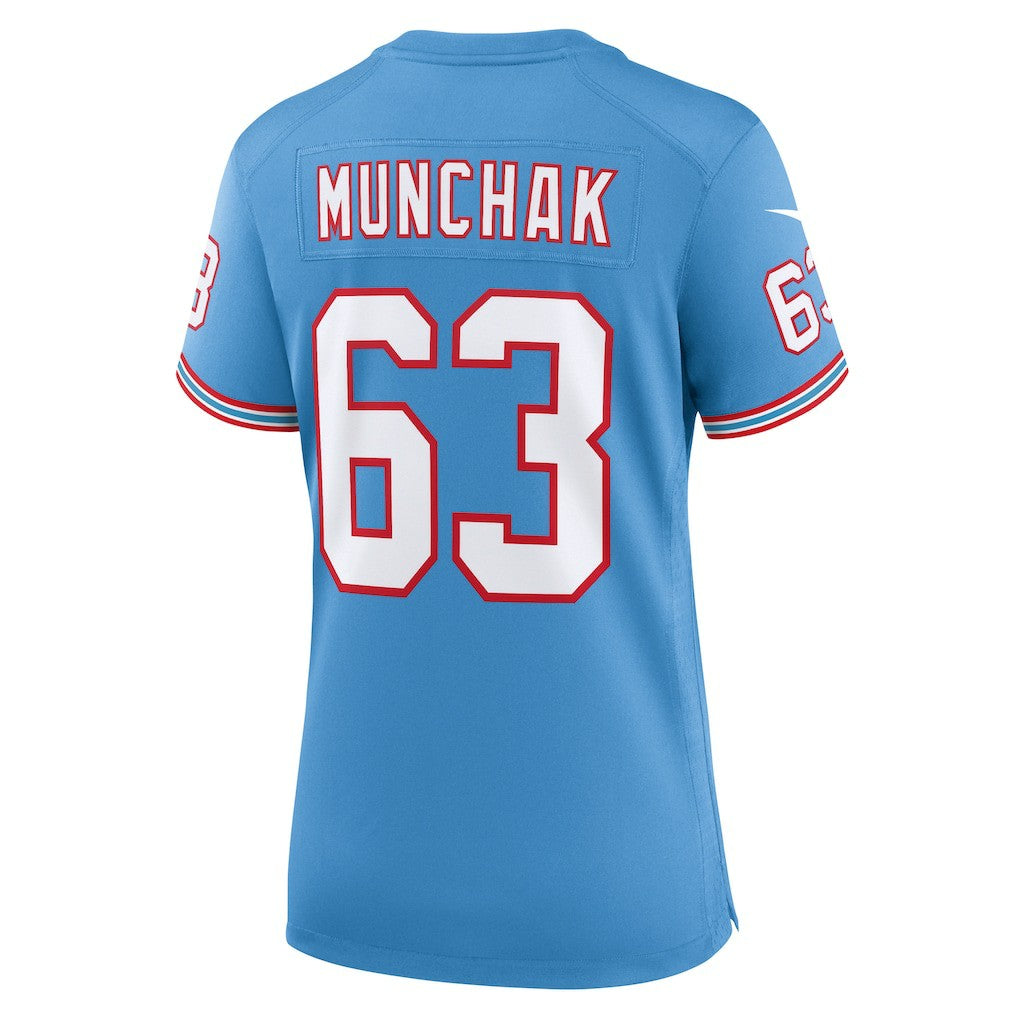 Mike Munchak Tennessee Titans Women's Oilers Throwback Retired Player Game Jersey Light Blue | Nike for Sale