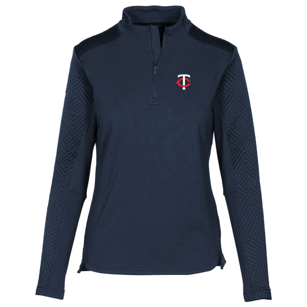 Minnesota Twins Levelwear Women's Daybreak Insignia Core Quarter-Zip Pullover Top - MLB