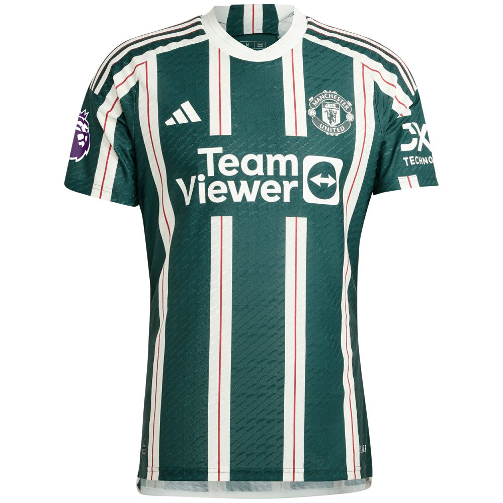 Kobbie Mainoo Manchester United 2023/24 Away Player Jersey Green | Adidas Online