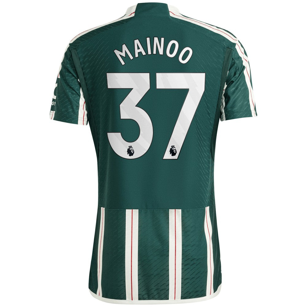 Kobbie Mainoo Manchester United 2023/24 Away Player Jersey Green | Adidas Online