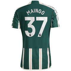 Kobbie Mainoo Manchester United 2023/24 Away Player Jersey Green | Adidas Online