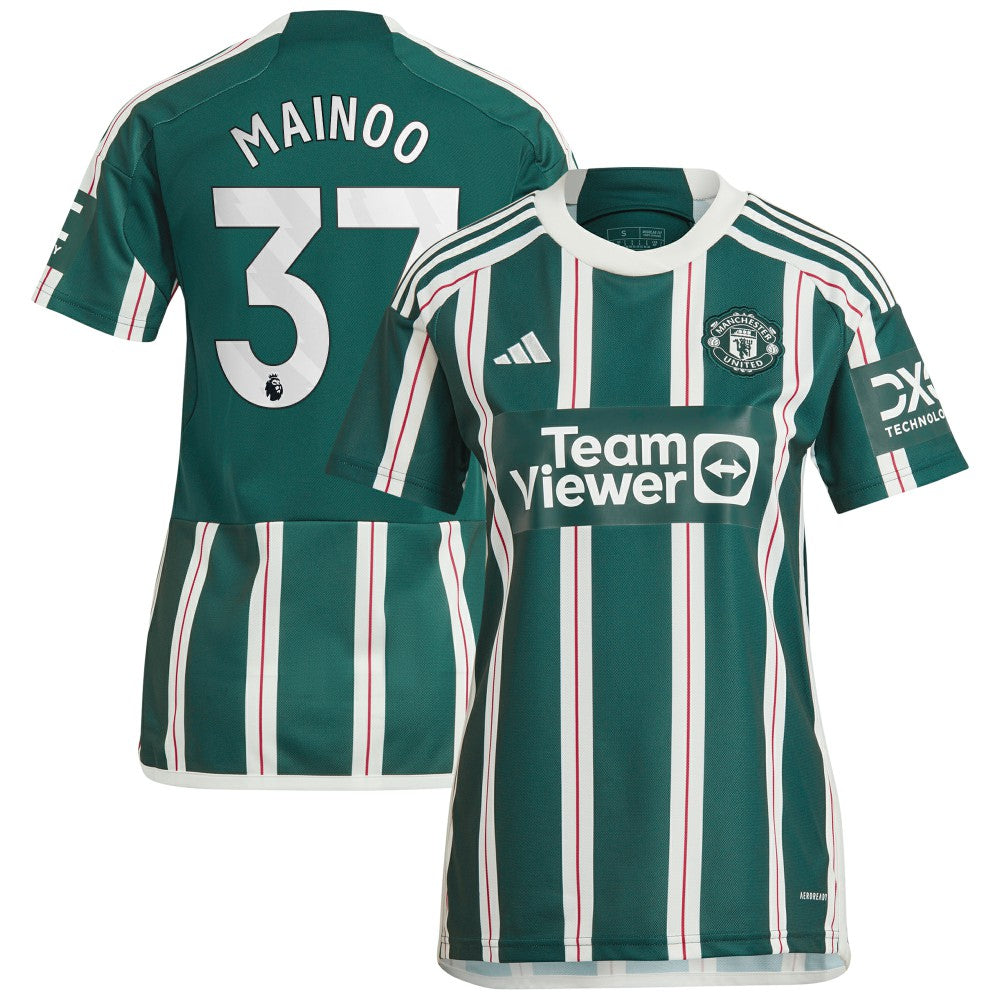 Kobbie Mainoo Manchester United Women's 2023/24 Away Replica Player Jersey Green | Adidas cheap