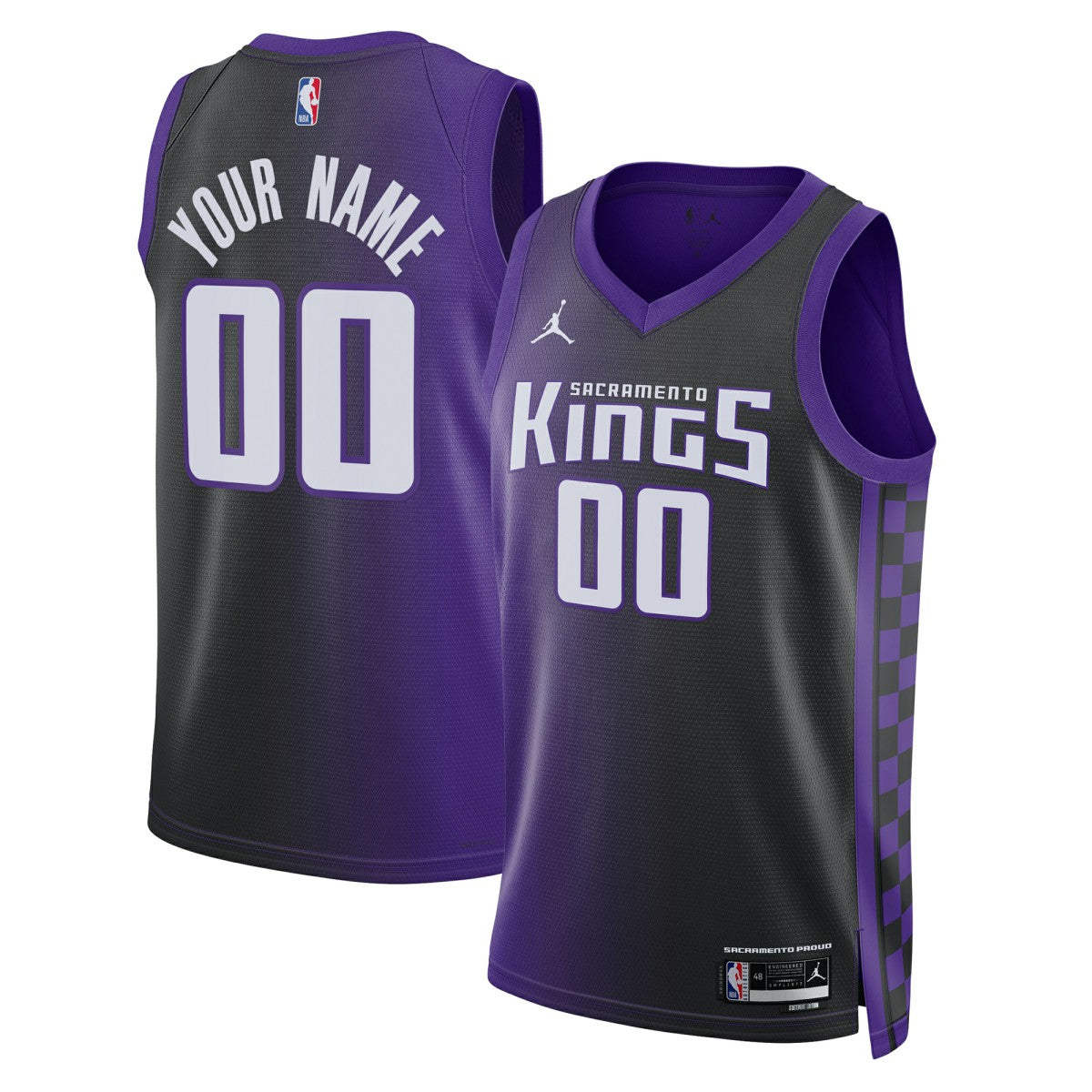 Sacramento Kings Jordan Brand Unisex Swingman Custom Jersey Statement Edition Purple - NBA