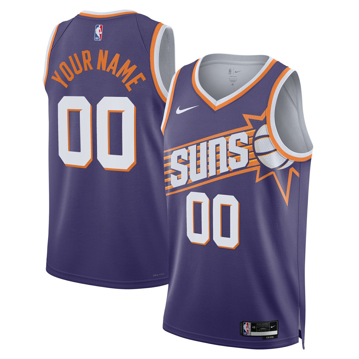 Phoenix Suns Unisex Swingman Custom Jersey Purple Icon Edition - NBA