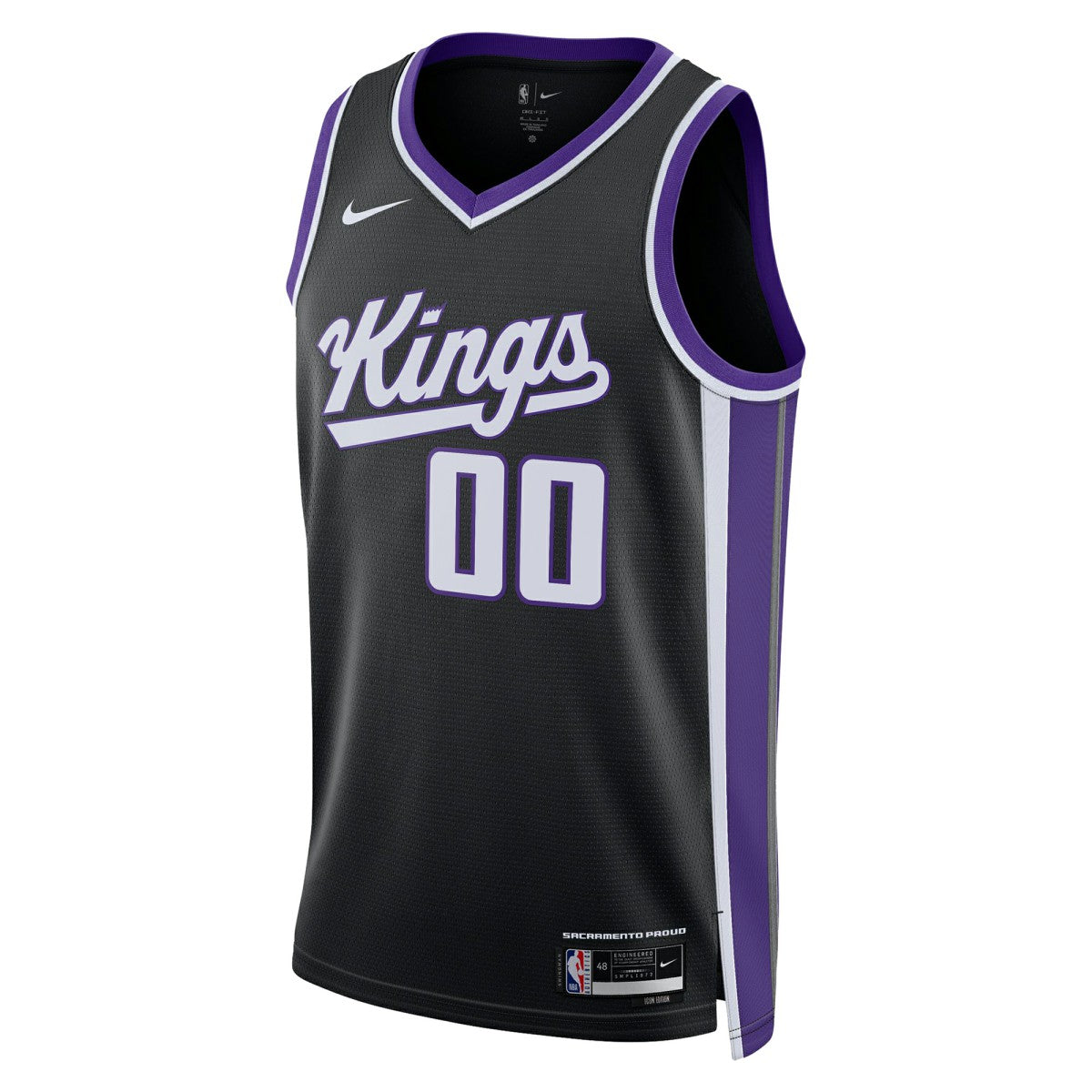 Sacramento Kings Unisex Swingman Custom Jersey Icon Edition Black - NBA