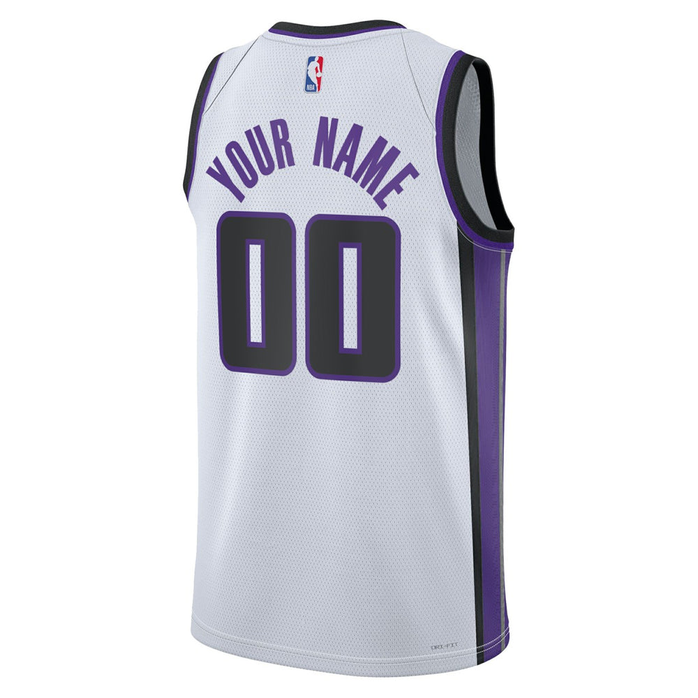 Sacramento Kings Unisex Swingman Custom Jersey Association Edition White - NBA