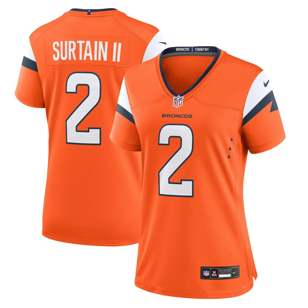 Patrick Surtain II Denver Broncos Women's Mile High Collection Game Jersey Orange | Nike for Sale