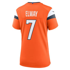 John Elway Denver Broncos Women's Mile High Collection Retired Player Game Jersey Orange | Nike for Sale