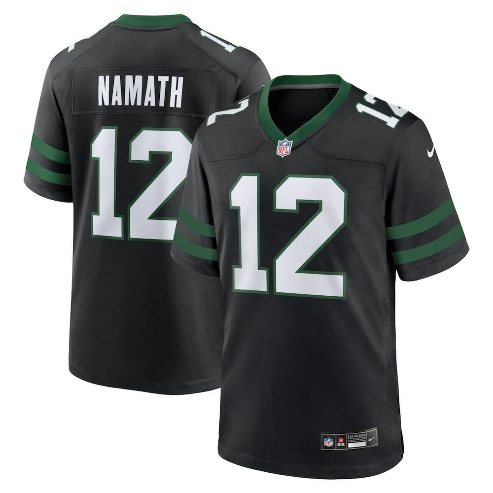 Joe Namath New York Jets Alternate Retired Player Game Jersey Legacy Black | Nike for Sale