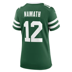 Joe Namath New York Jets Women's Retired Player Game Jersey Legacy Green | Nike for Sale