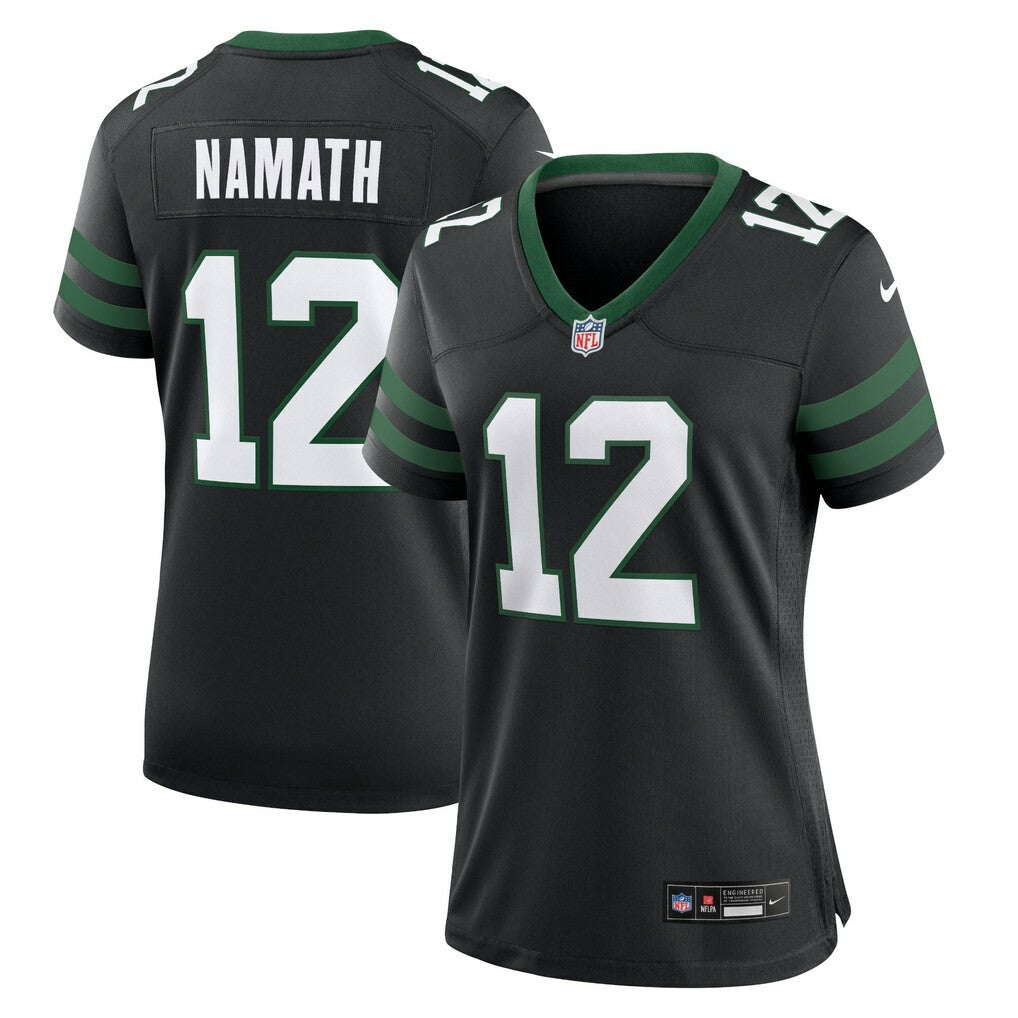 Joe Namath New York Jets Women's Retired Player Alternate Game Jersey Legacy Black | Nike for Sale