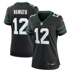 Joe Namath New York Jets Women's Retired Player Alternate Game Jersey Legacy Black | Nike for Sale