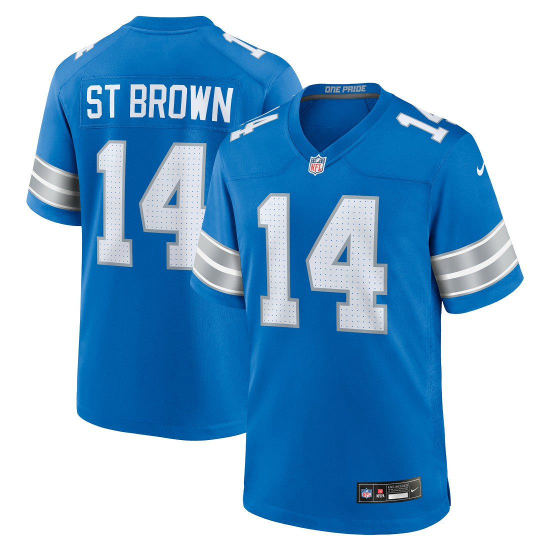 Amon-Ra St. Brown Detroit Lions Game Jersey Blue | Nike for Sale