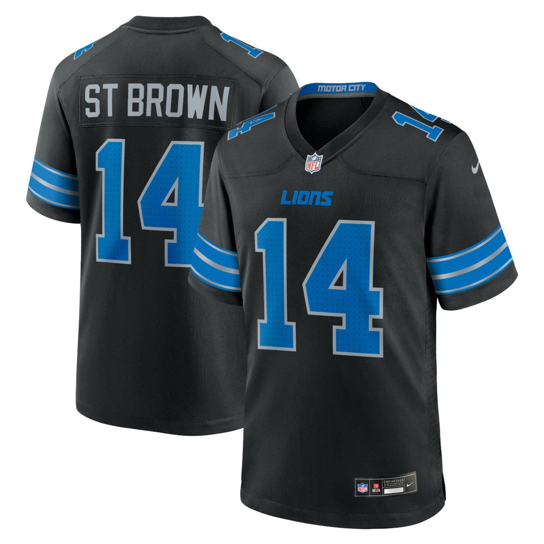 Amon-Ra St. Brown Detroit Lions 2nd Alternate Game Jersey Black | Nike for Sale
