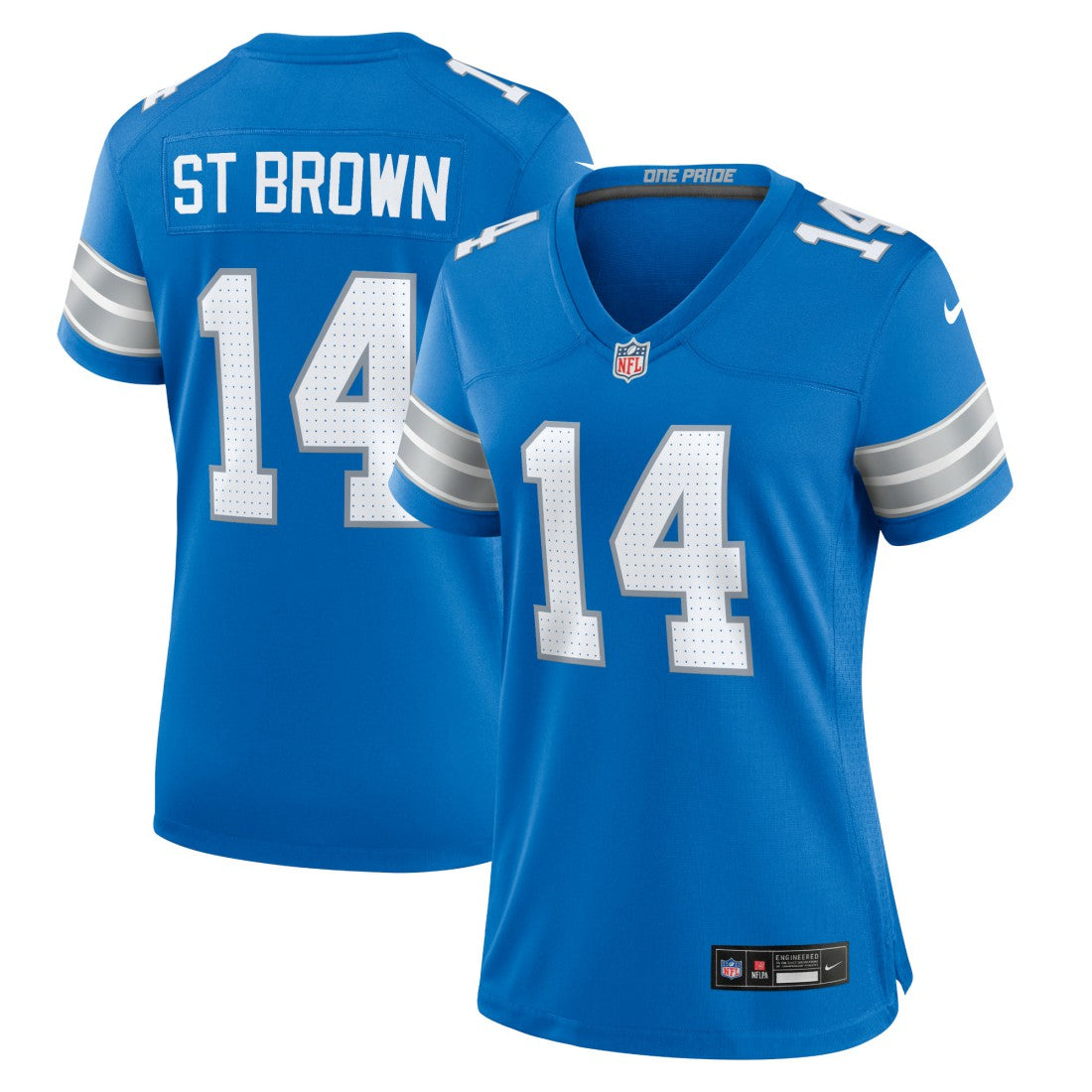 Amon-Ra St. Brown Detroit Lions Women's Team Game Jersey Blue | Nike for Sale