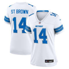 Amon-Ra St. Brown Detroit Lions Women's White Game Jersey White | Nike for Sale