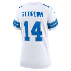 Amon-Ra St. Brown Detroit Lions Women's White Game Jersey White | Nike for Sale