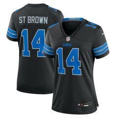 Amon-Ra St. Brown Detroit Lions Women's 2nd Alternate Game Jersey Black | Nike for Sale