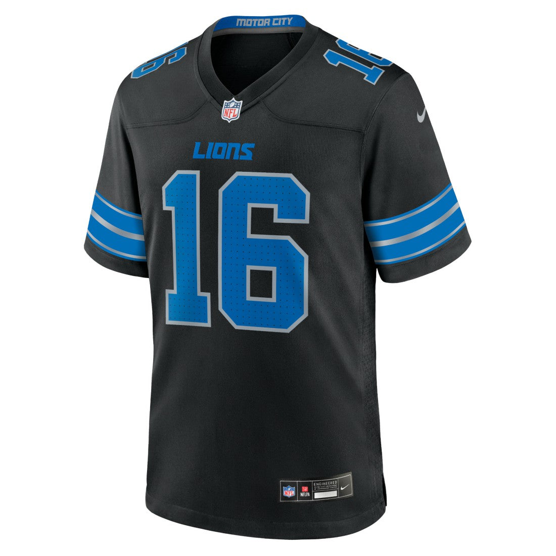 Jared Goff Detroit Lions 2nd Alternate Game Jersey Black | Nike for Sale