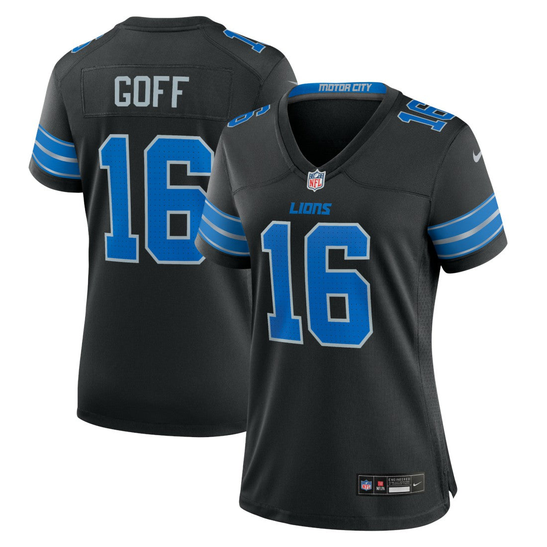 Jared Goff Detroit Lions Women's 2nd Alternate Game Jersey Black | Nike for Sale