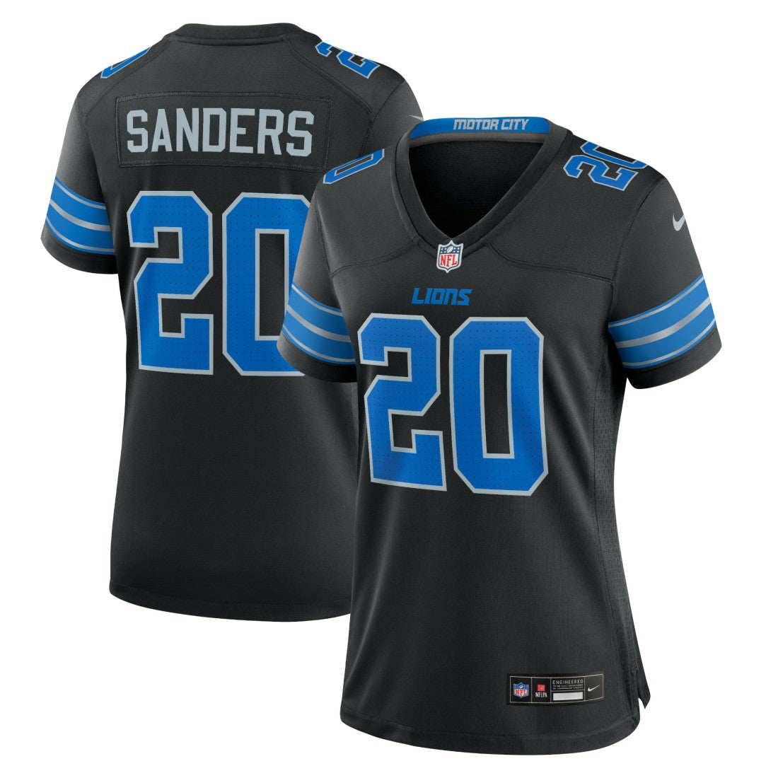 Barry Sanders Detroit Lions Women's 2nd Alternate Retired Player Game Jersey Black | Nike for Sale