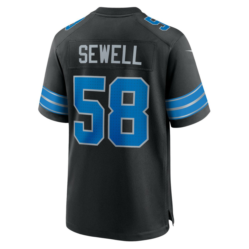 Penei Sewell Detroit Lions 2nd Alternate Game Jersey Black | Nike for Sale