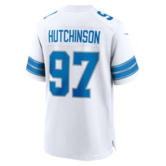 Aidan Hutchinson Detroit Lions Game Jersey White | Nike for Sale