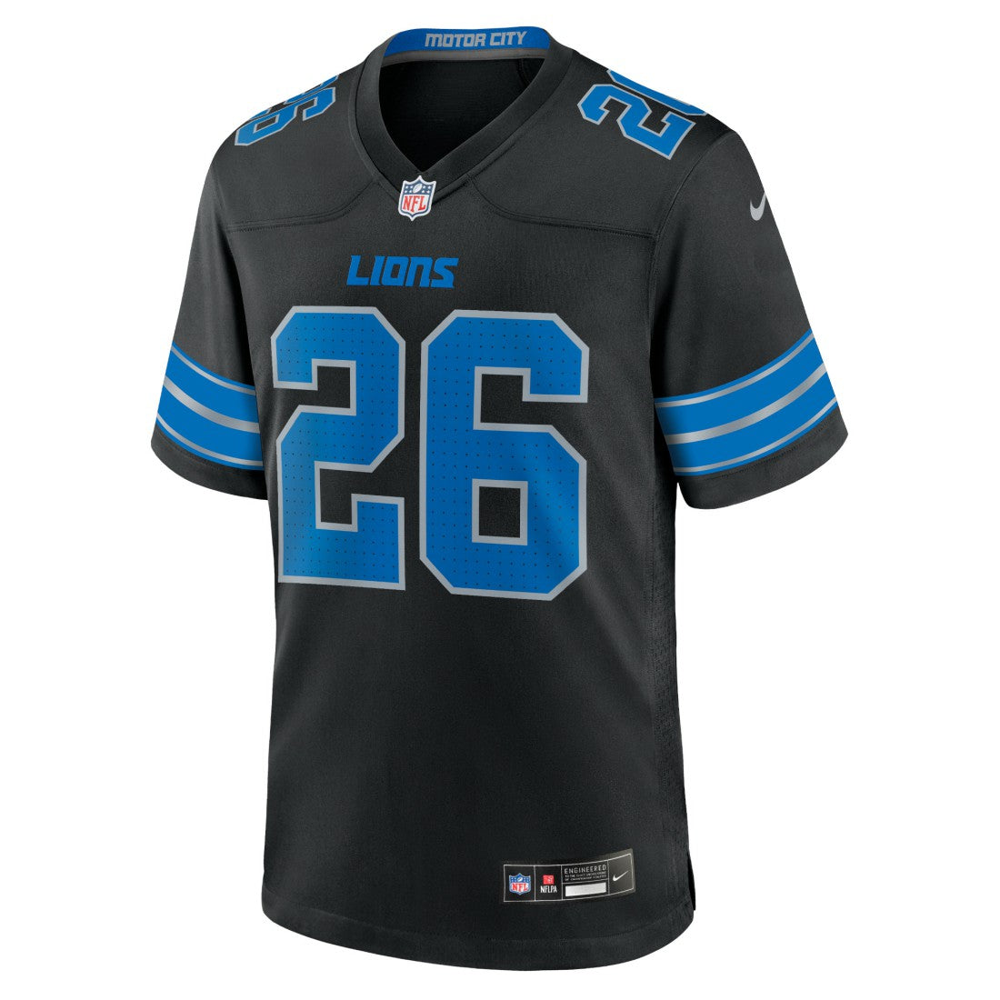 Jahmyr Gibbs Detroit Lions 2nd Alternate Game Jersey Black | Nike for Sale