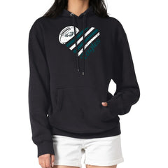 Philadelphia Eagles G-III 4Her by Carl Banks Women's Heart Graphic Fleece Pullover Hoodie Black | NFL