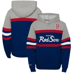 Boston Red Sox Mitchell & Ness Youth Cooperstown Collection Head Coach Pullover Hoodie - MLB