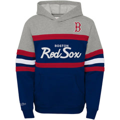 Boston Red Sox Mitchell & Ness Youth Cooperstown Collection Head Coach Pullover Hoodie - MLB