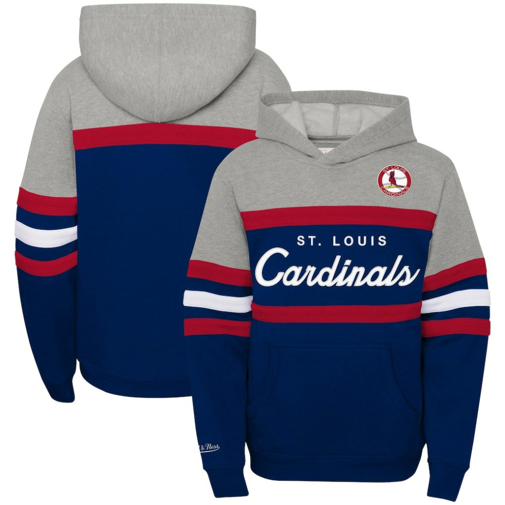 St. Louis Cardinals Mitchell & Ness Youth Cooperstown Collection Head Coach Pullover Hoodie - MLB
