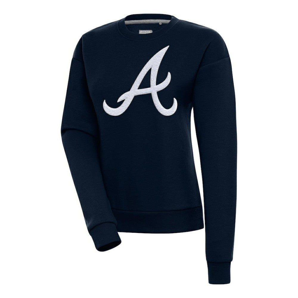 Atlanta Braves Antigua Women's Victory Chenille Pullover Sweatshirt - MLB