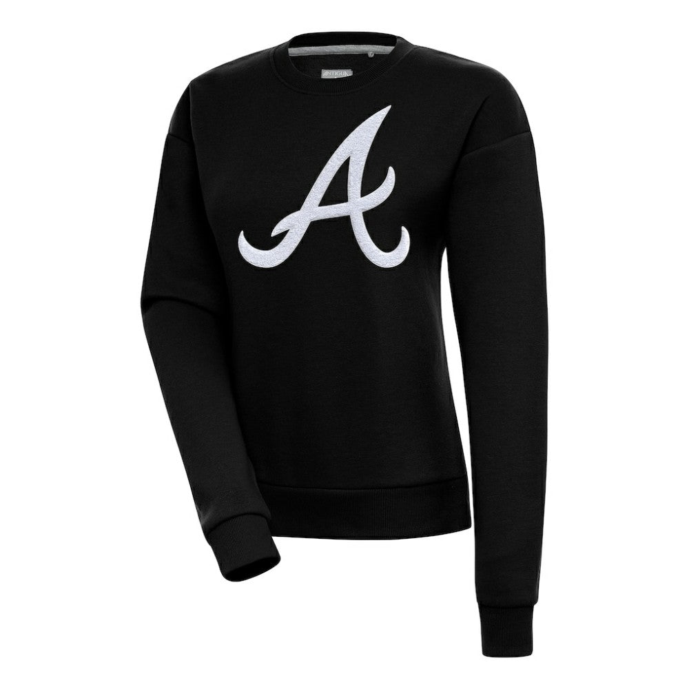 Atlanta Braves Antigua Women's Victory Chenille Pullover Sweatshirt - MLB