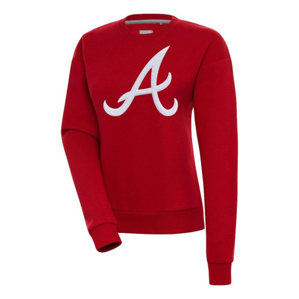 Atlanta Braves Antigua Women's Victory Chenille Pullover Sweatshirt - MLB