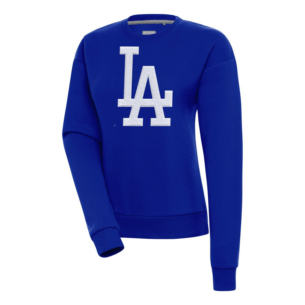 Los Angeles Dodgers Antigua Women's Victory Chenille Pullover Sweatshirt - MLB