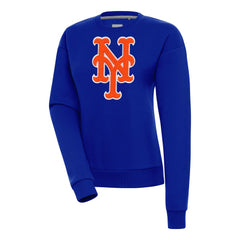 New York Mets Antigua Women's Victory Chenille Pullover Sweatshirt - MLB