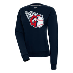 Cleveland Guardians Antigua Women's Victory Chenille Pullover Sweatshirt - MLB