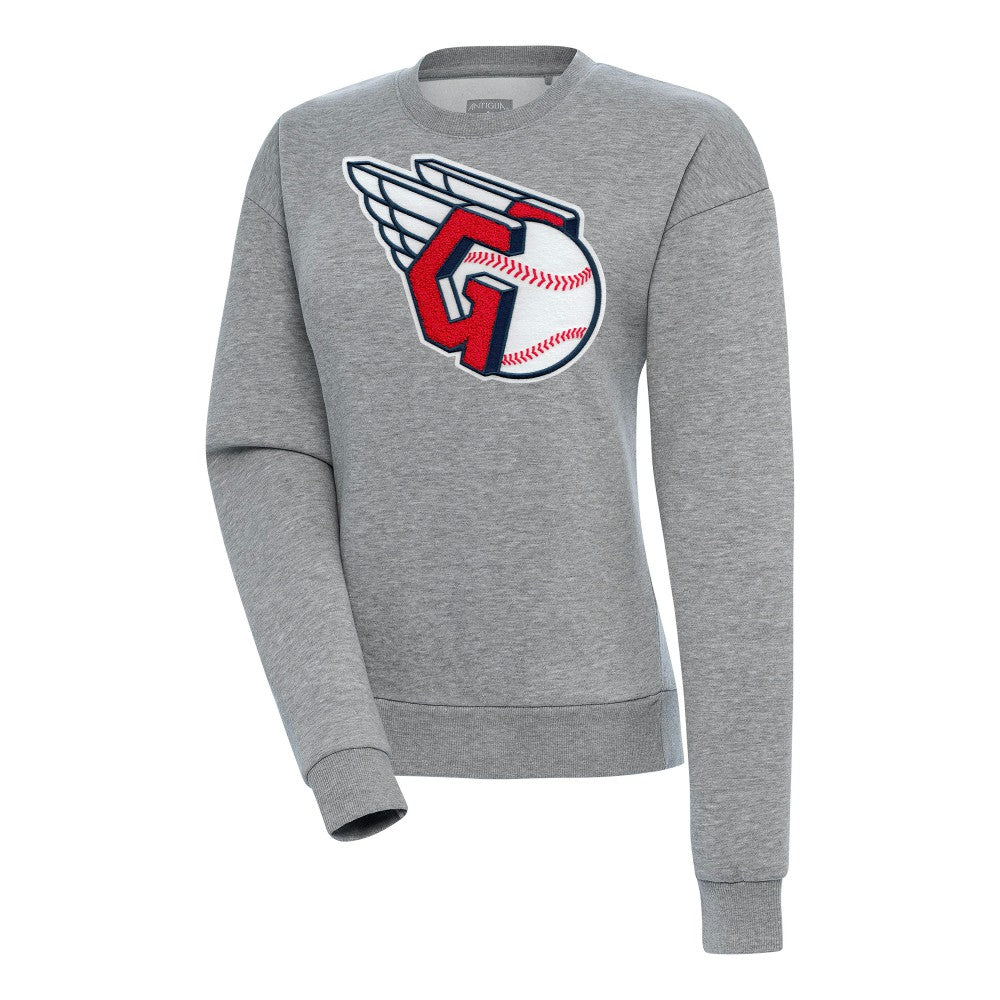 Cleveland Guardians Antigua Women's Victory Chenille Pullover Sweatshirt - MLB