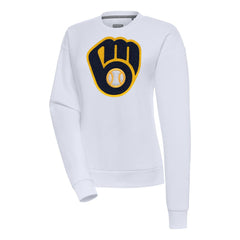 Milwaukee Brewers Antigua Women's Victory Chenille Pullover Sweatshirt - MLB