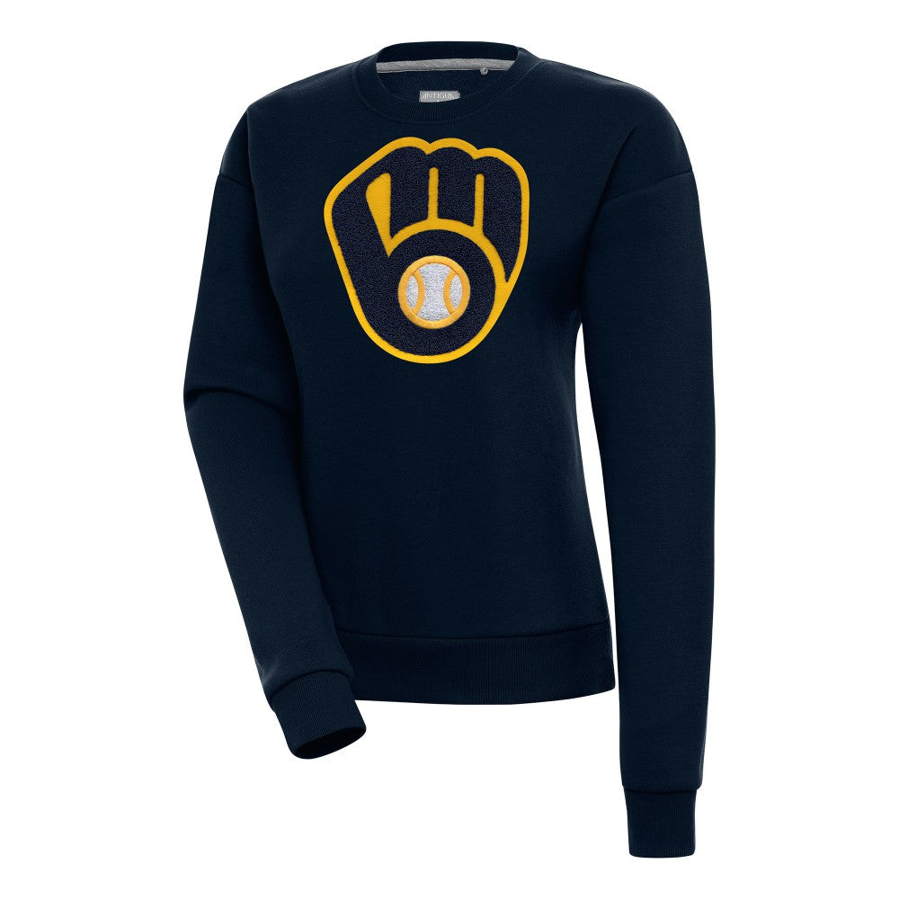Milwaukee Brewers Antigua Women's Victory Chenille Pullover Sweatshirt - MLB
