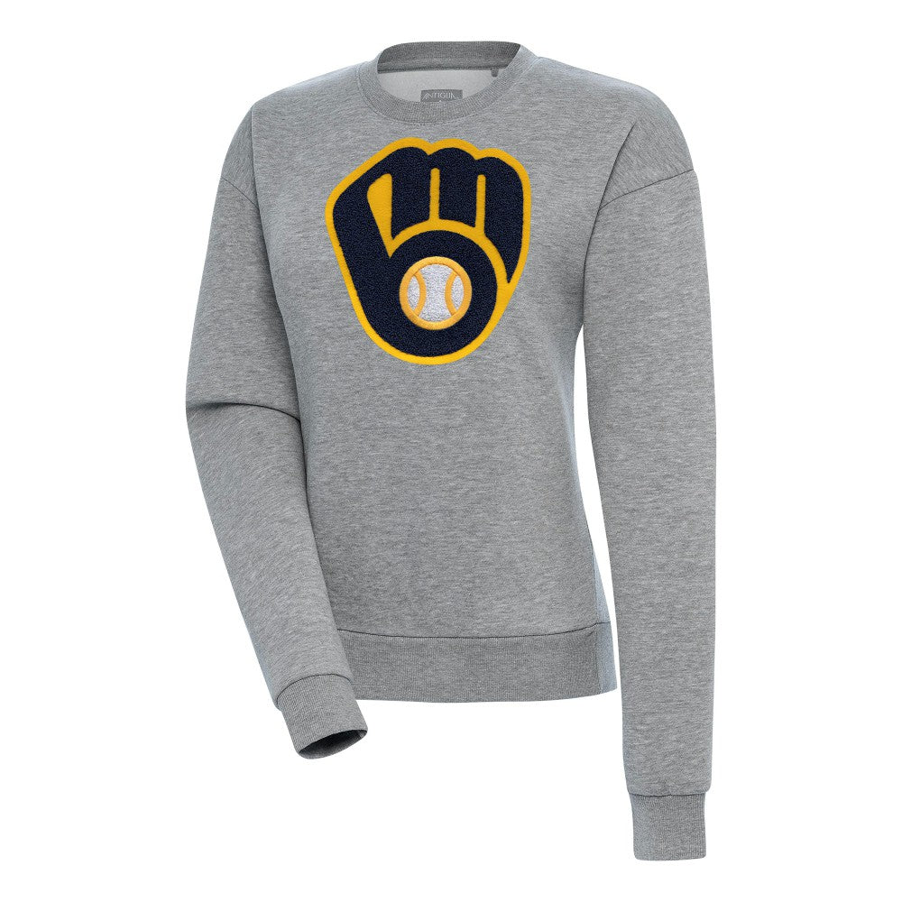 Milwaukee Brewers Antigua Women's Victory Chenille Pullover Sweatshirt - MLB