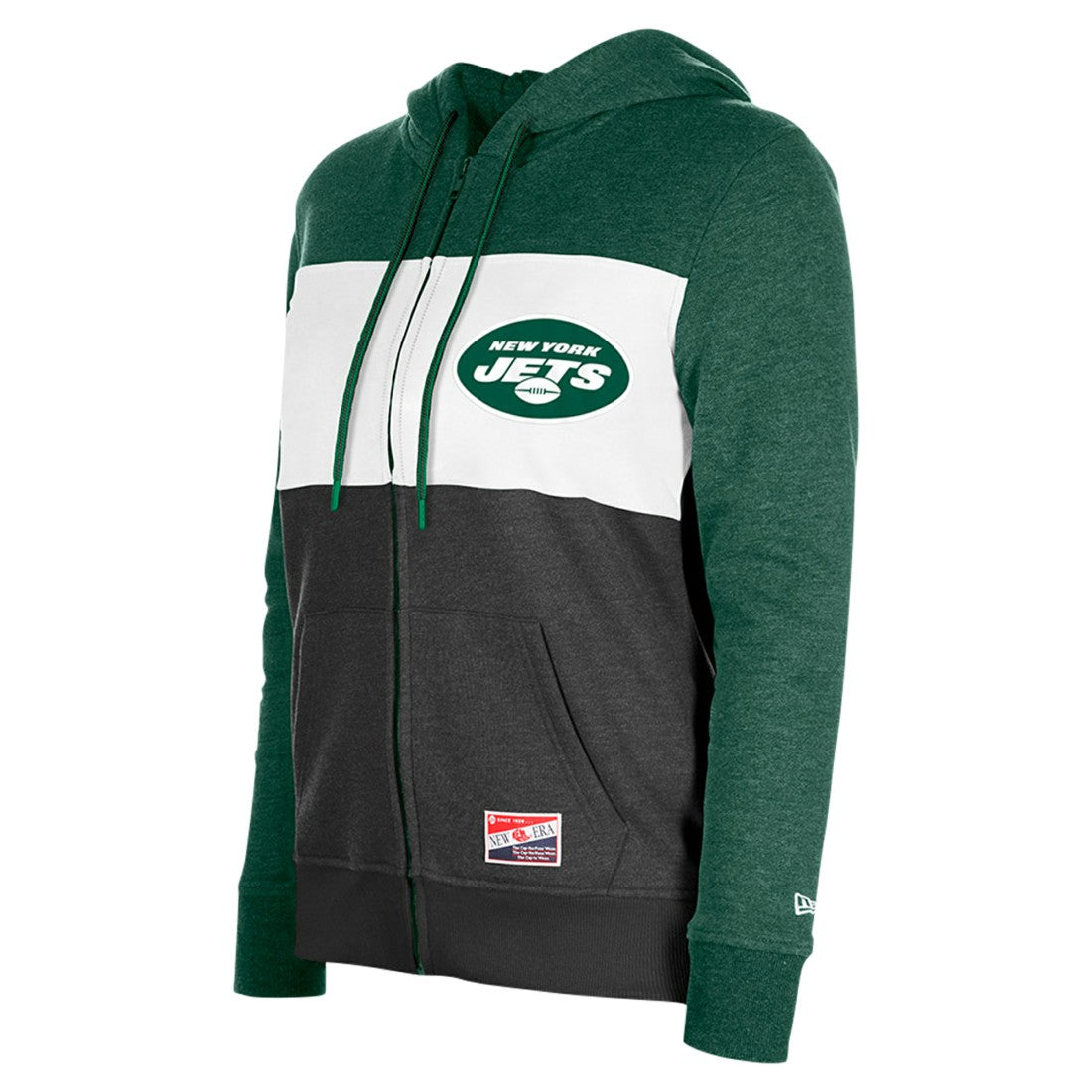 New York Jets New Era Women's Color-Block Full-Zip Hoodie Green | NFL