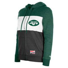 New York Jets New Era Women's Color-Block Full-Zip Hoodie Green | NFL