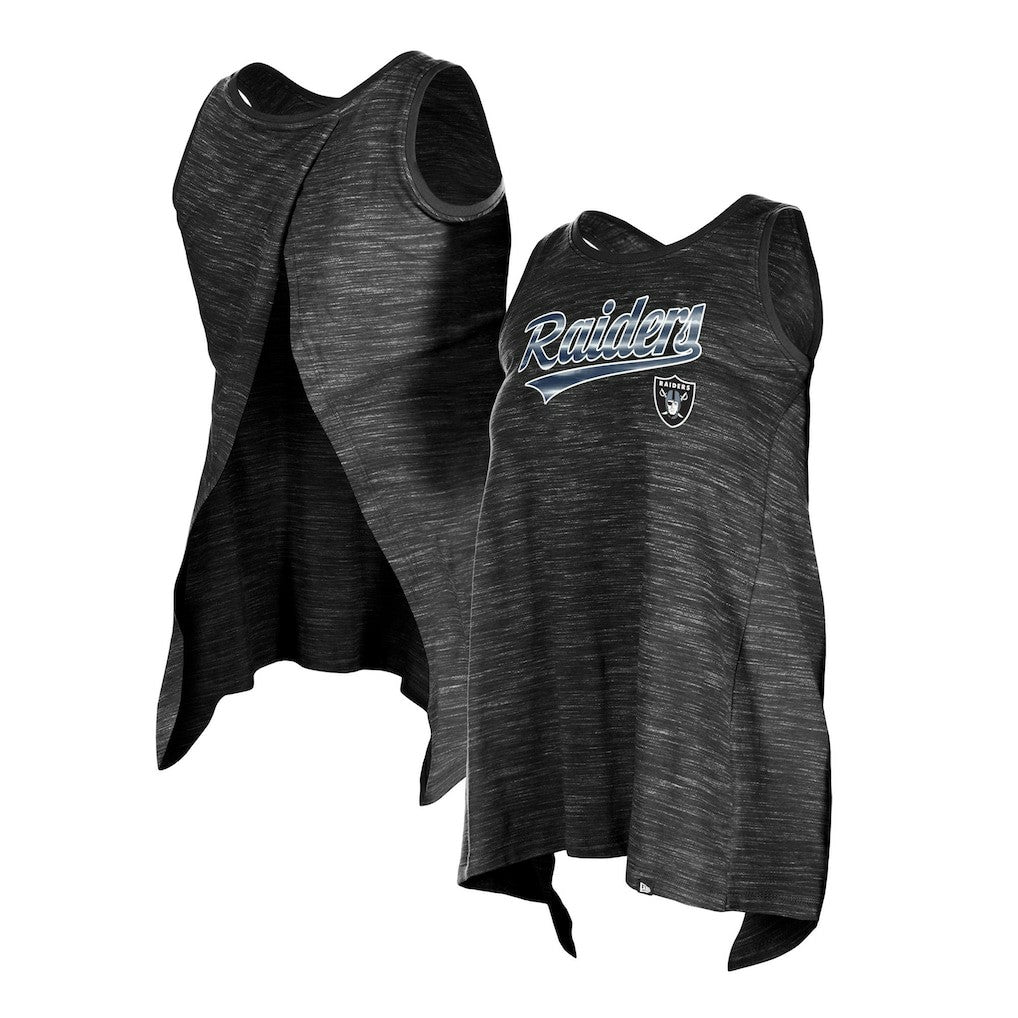 Las Vegas Raiders New Era Women's Space Dye Active Tank Top Black | NFL