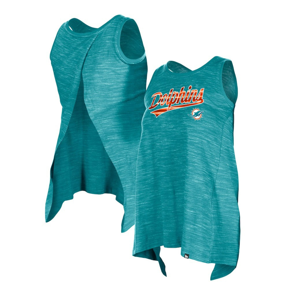Miami Dolphins New Era Women's Space Dye Active Tank Top Aqua | NFL