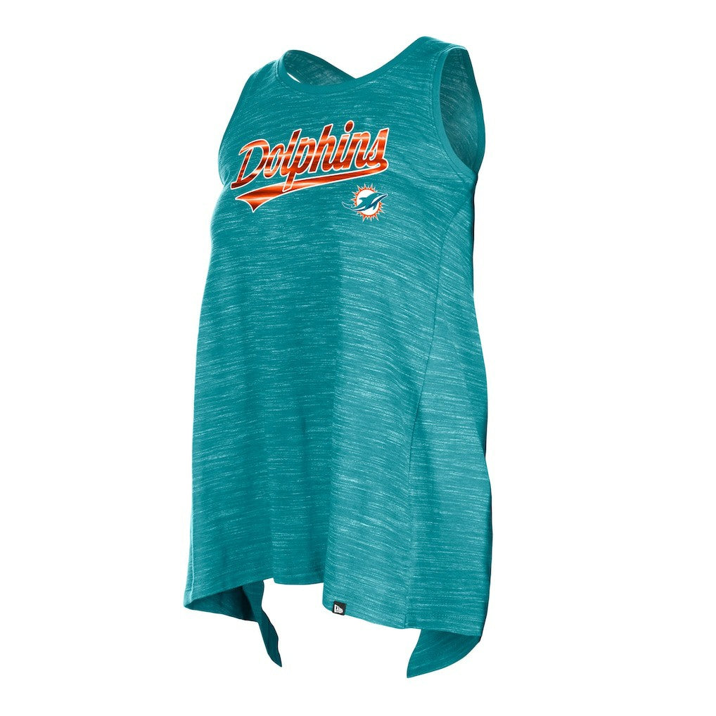 Miami Dolphins New Era Women's Space Dye Active Tank Top Aqua | NFL